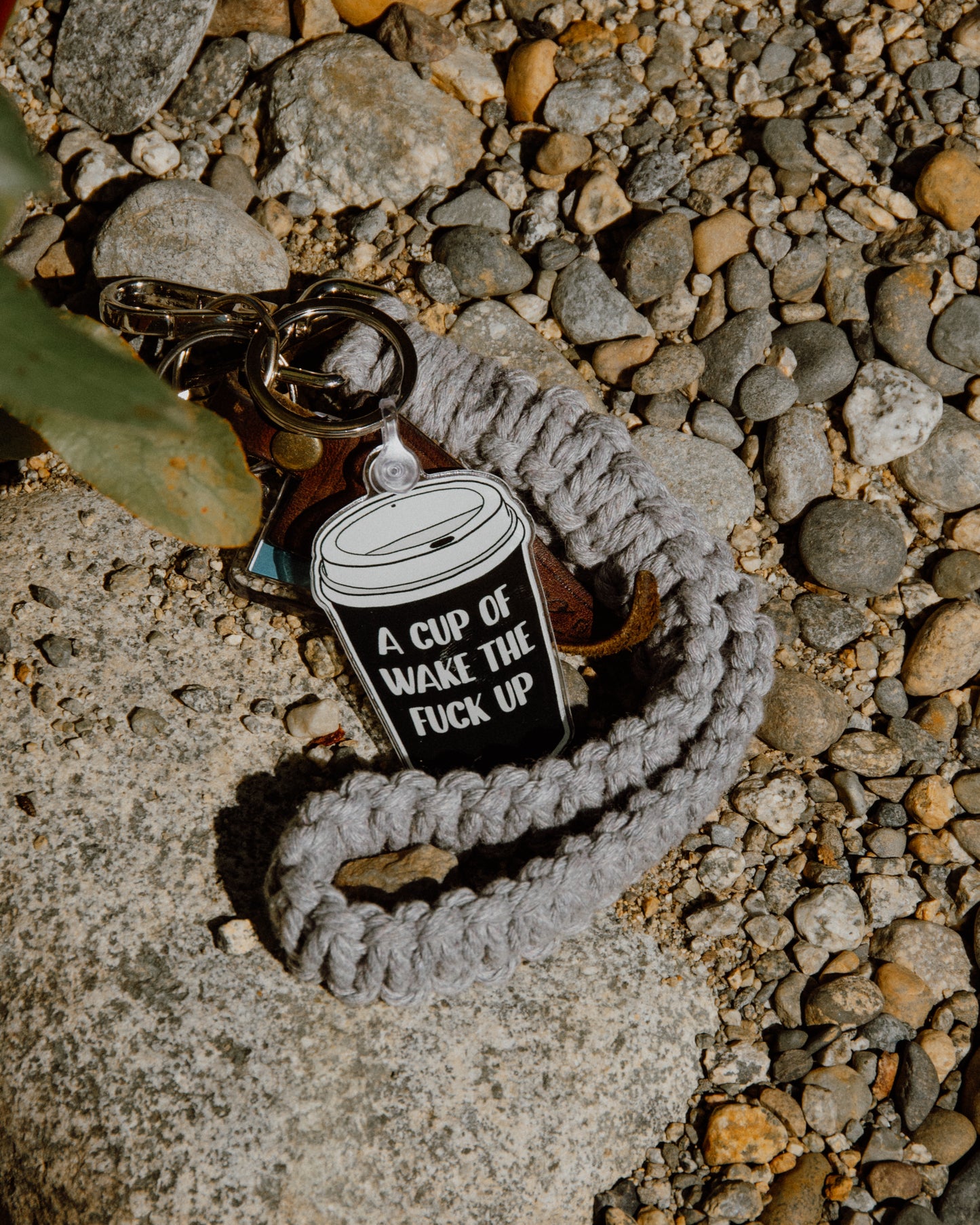 Acrylic Design Keychain - A Cup Of Wake The F**k Up