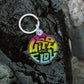 Acrylic Design Keychain - Go With The Flow Rainbow