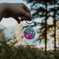 Acrylic Design Keychain - Go With The Flow Cotton Candy