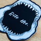 Waterproof Vinyl Sticker - "Bite Me" Shark Jaw Shark Tooth