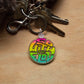 Acrylic Design Keychain - Go With The Flow Rainbow