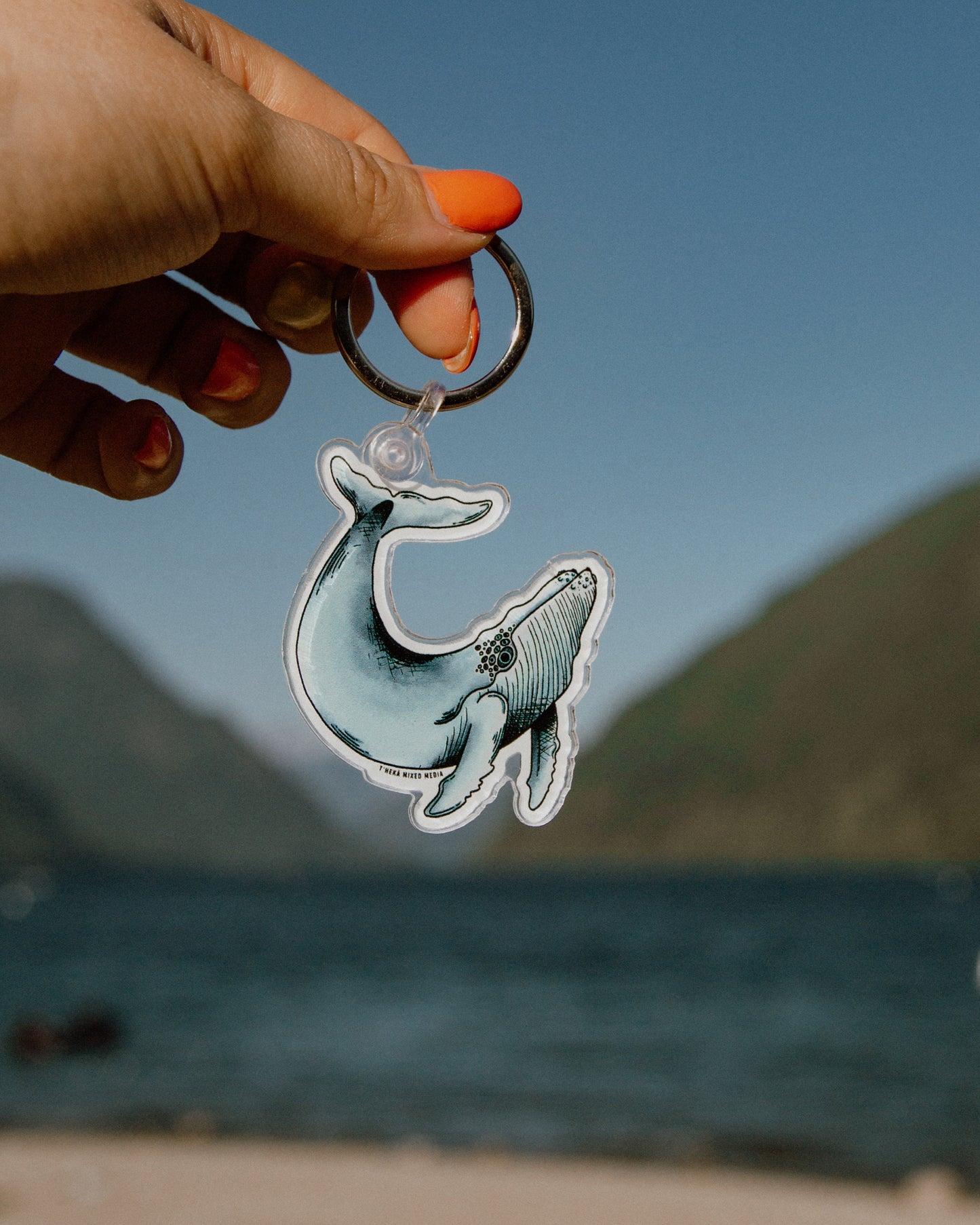 Acrylic Design Keychain - Humpback Whale